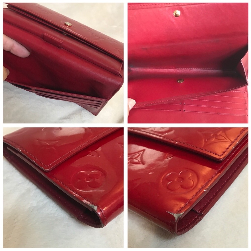 Louis Vuitton monogram vernis red wallet - Picture 7 of 8